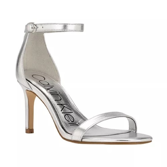 Calvin Klein Shoes - CALVIN KLEIN Women's Fairy Dress Sandals in Silver Faux Leather